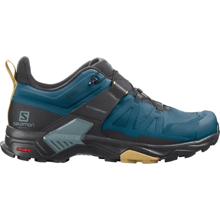 Tênis De Caminhada Salomon X Ultra 4 GTX Masculino Azuis Pretas | PT F42153